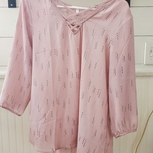 Pink sheer blouse